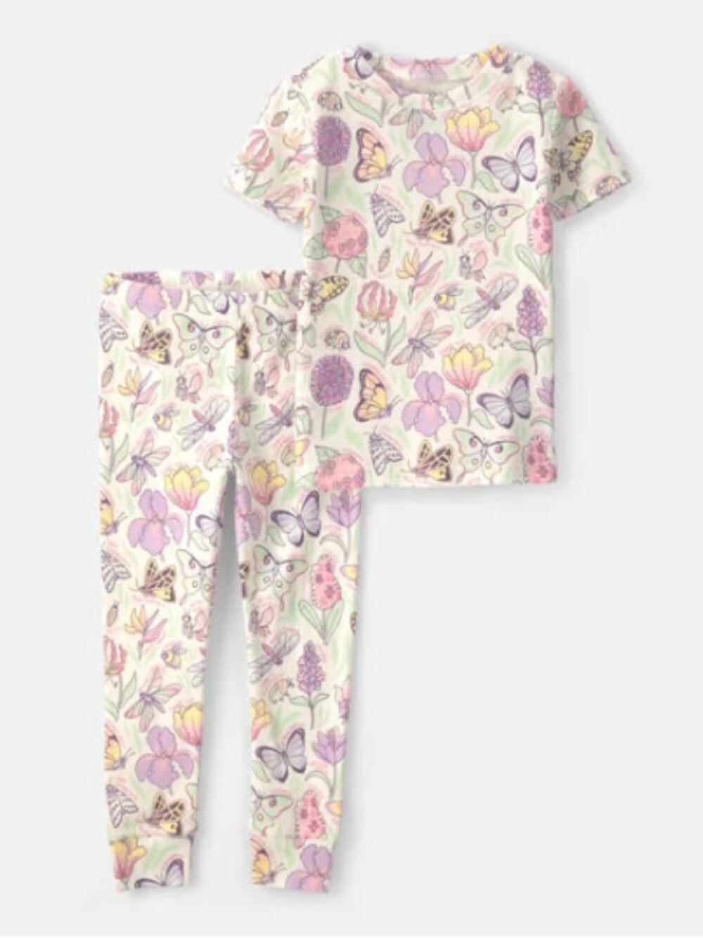 NWT Carter's Baby Girl Butterfly Floral Pajama Set 12M